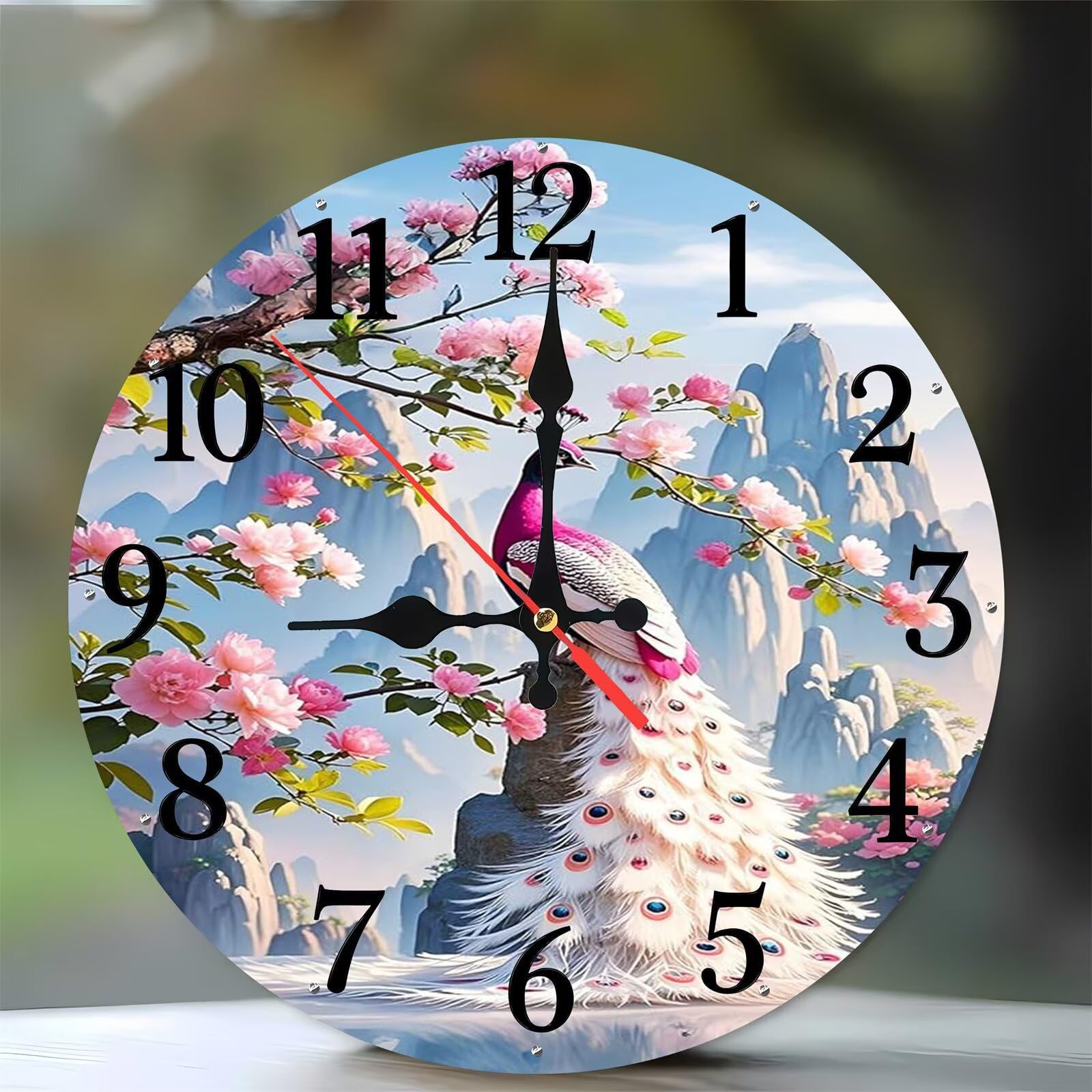Horloge murale en bois silencieuse de 35cm pour une cuisine ou un salon apaisant