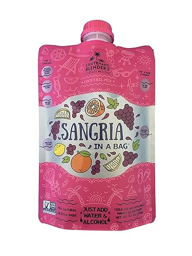 Lt. Blender 's Sangria in a Bag Mezclas de granizado de vino Cada bolsa hace 12 galón de mezcla de sangría roja congelada Mezcla de congelador de