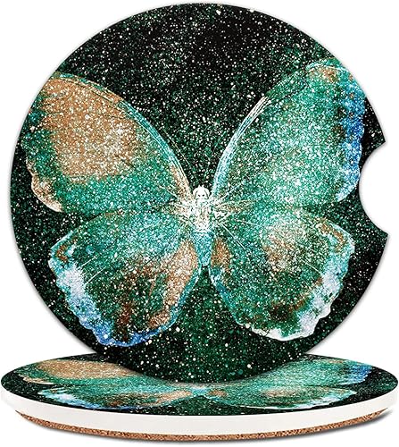 Miniatura 12 de COYEUX Posavasos absorbente para automóvil, paquete de 2, divertidos accesorios para automóvil, 2.56 pulgadas, bonitos posavasos para automóvil con