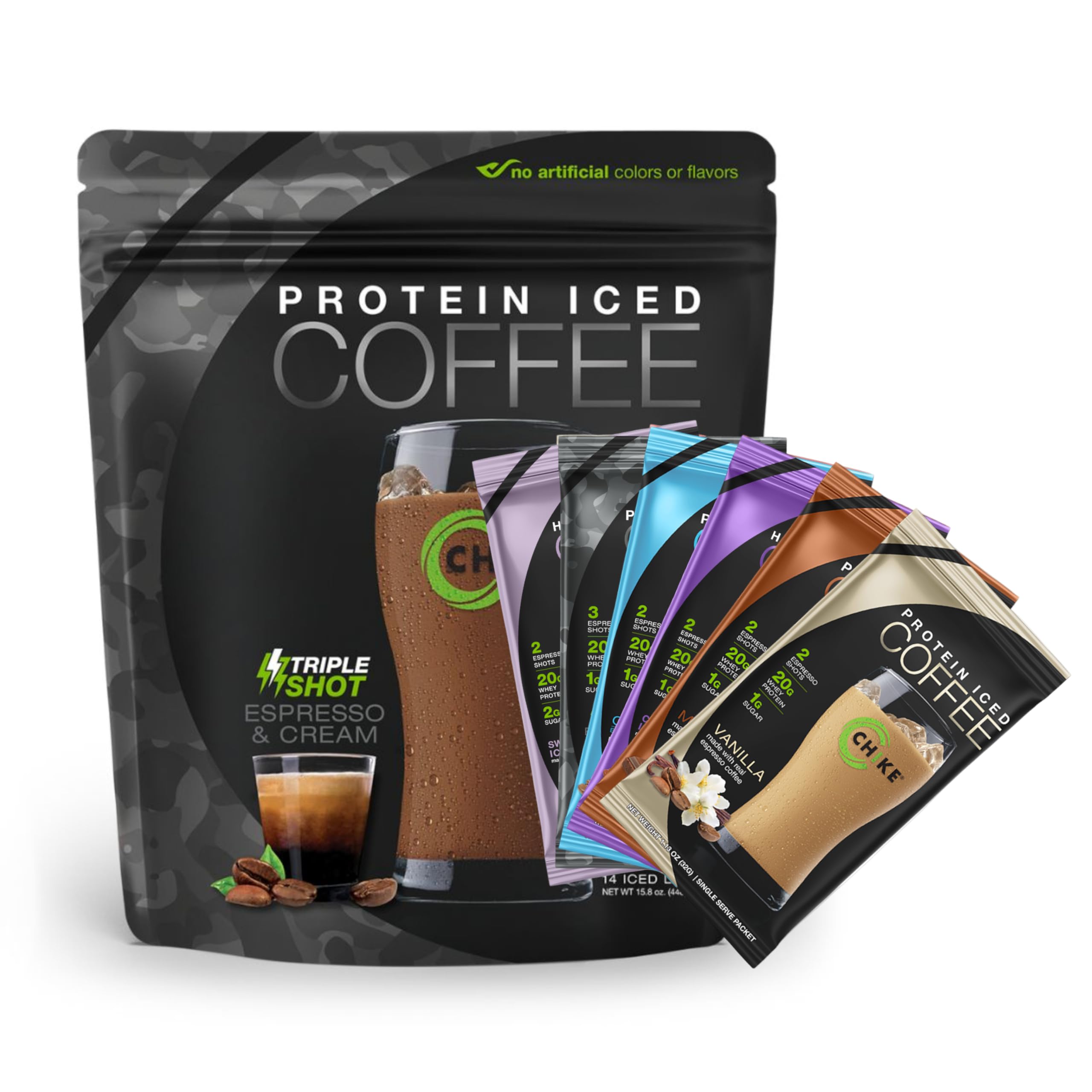 Amazon.com: Chike High Protein Iced Coffee Sampler Pack and Triple