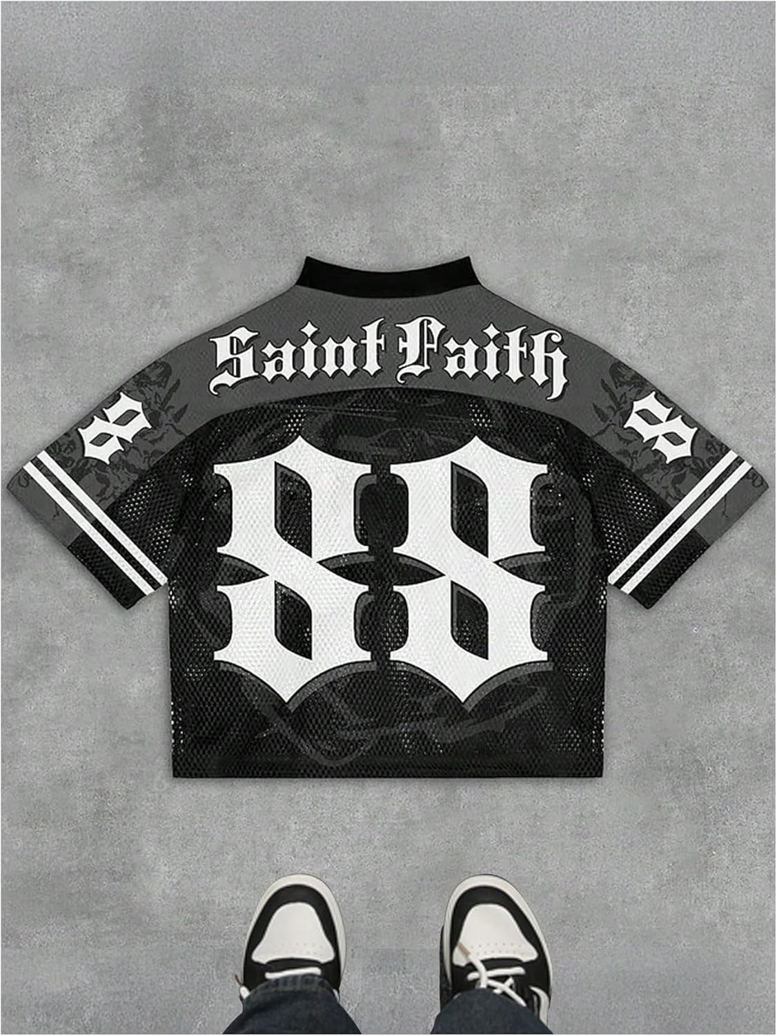 Men's Number Graphic Jersey Shirts Oversized Y2K Graphic Short Sleeve Streetwear Tee Shirt Top - Image 2