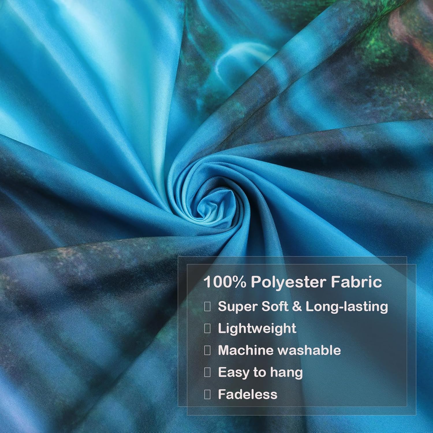 Miytal Blacklight Waterfall Tapestry - UV Reactive Glow in the Dark Neon Forest Wall Hanging, Vibrant Nature Landscape Wonderland for Bedroom, Living Room Decor - 51.2" x 59.1"
