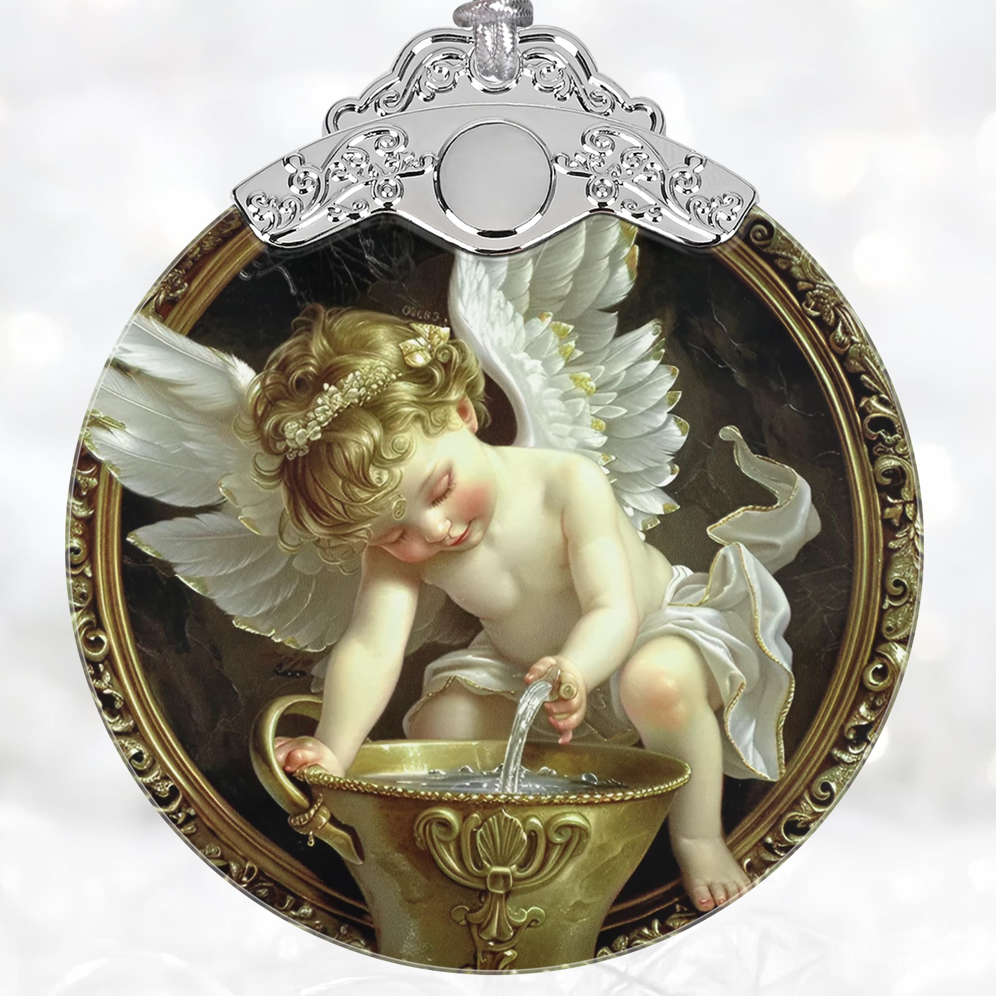 Christmas Decorations Ornaments, Stained Glass Ornament, Christmas Tree Ornaments, 2025 Gift Ornament, Xmas Gift for Friend Family Coworker - Little