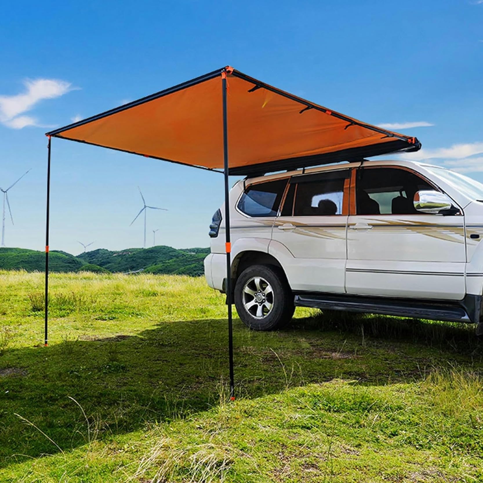 Auvent de véhicule amovible anti-pluie pour créer de l'ombre en sortie camping