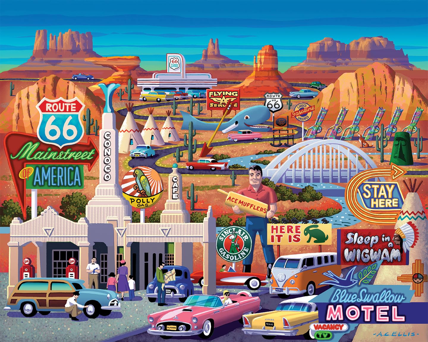 Amazon | Boardwalk Route 66 ジグソーパズル 1000ピース