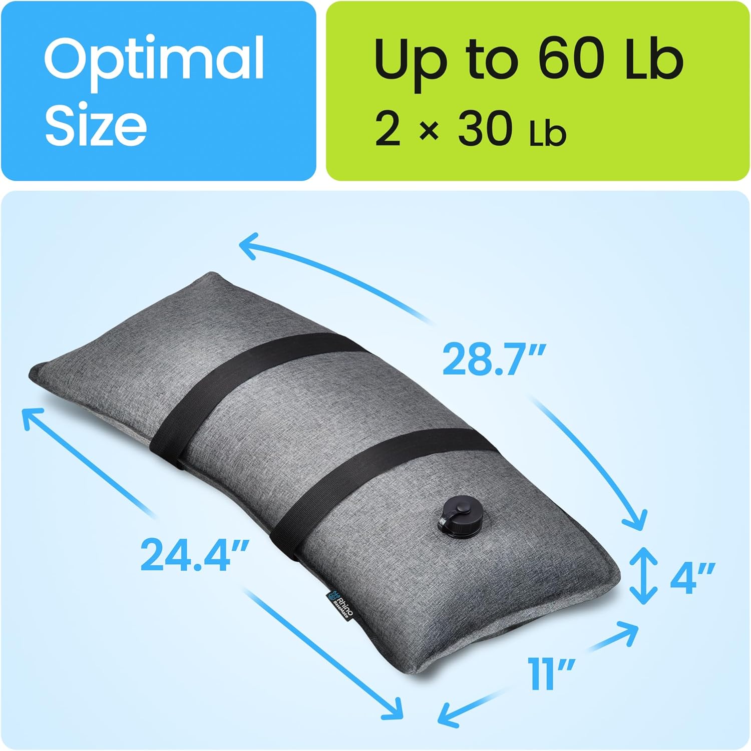 BaseMate Umbrella Base Weights 4-Pack | Outdoor Fillable Water Bags for Weight | Weatherproof Patio Furniture Weights | Arched Water Bags to Hold Down Umbrella Stand & Outdoor Furniture