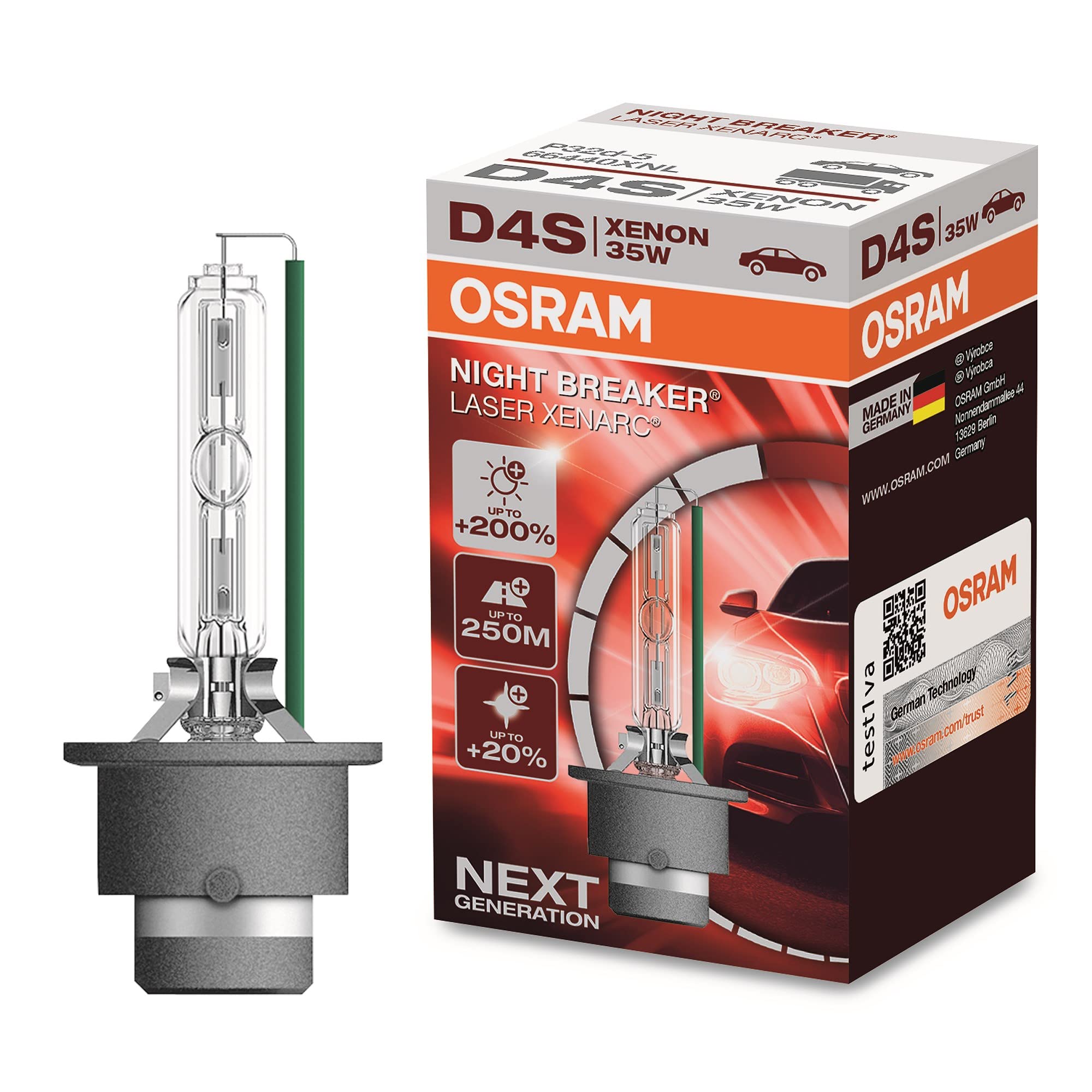 Amazon.com: OSRAM XENARC NIGHT BREAKER LASER D4S, 200% more