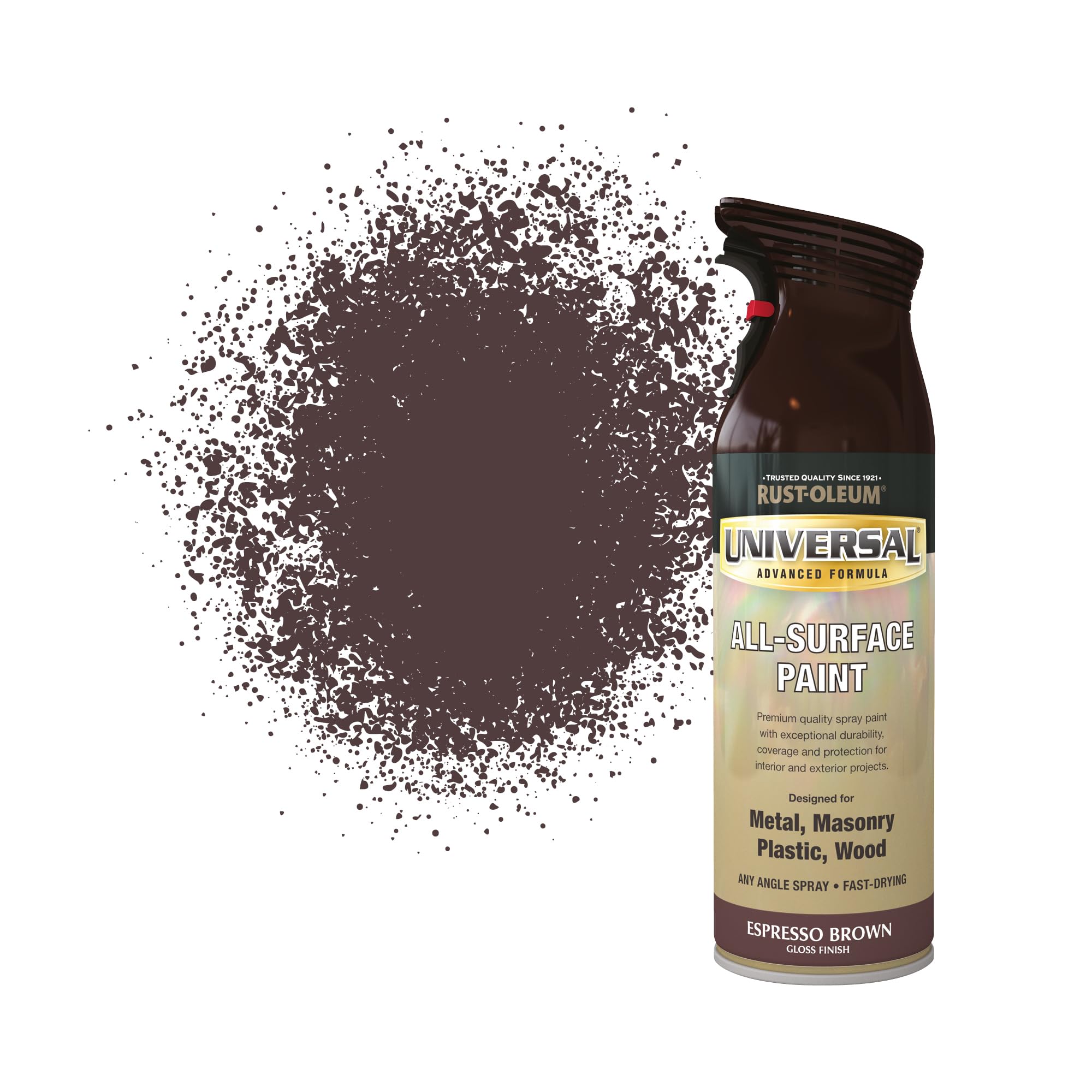 Rust-Oleum Ae0160008e8 Universal All Surface Expresso Brown Gloss Spray Paint 400Ml 5013296950794