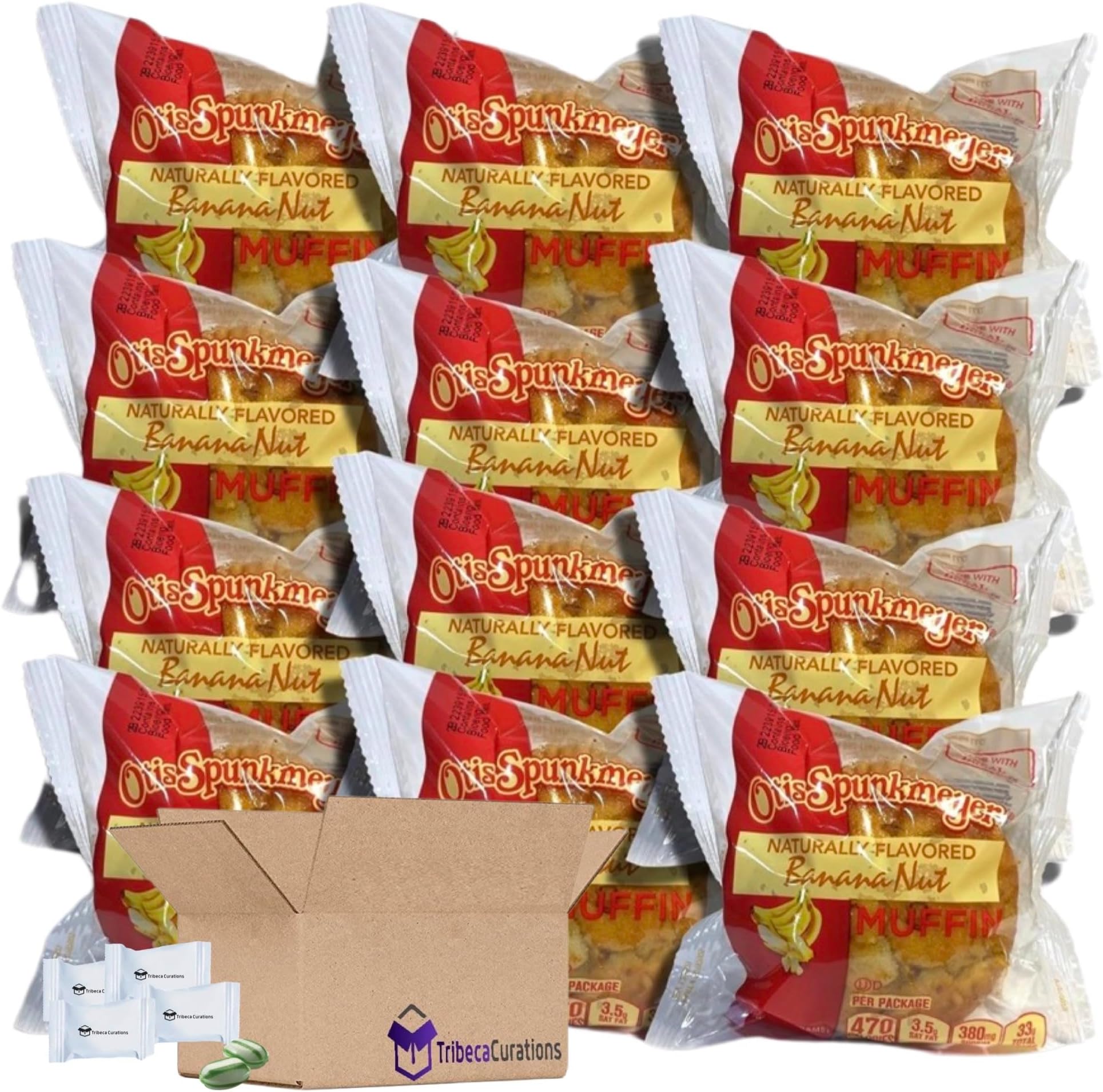 Tribeca CurationsIndividually Wrapped Banana Nut Muffins by Otis Spunkmeyer | 4 Ounce | Pack of 12
