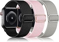 Vista 14 de DaQin Paquete de 3 bandas elásticas compatibles con Apple Watch Bands para Hombre de 1.65 pulgadas, 1.61 pulgadas, 1.57 pulgadas, 1.5 pulgadas
