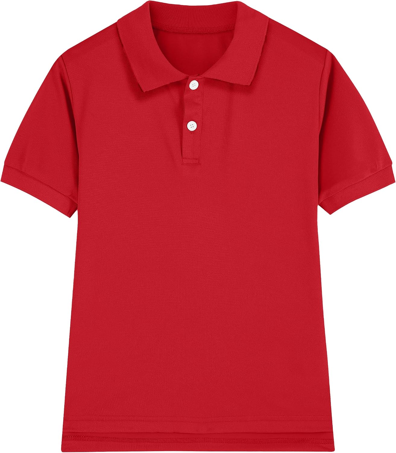 Boys Short Sleeve Pique Polo Shirt School Uniform Tops Kids Collared Golf Shirt (5-14 Yeras)