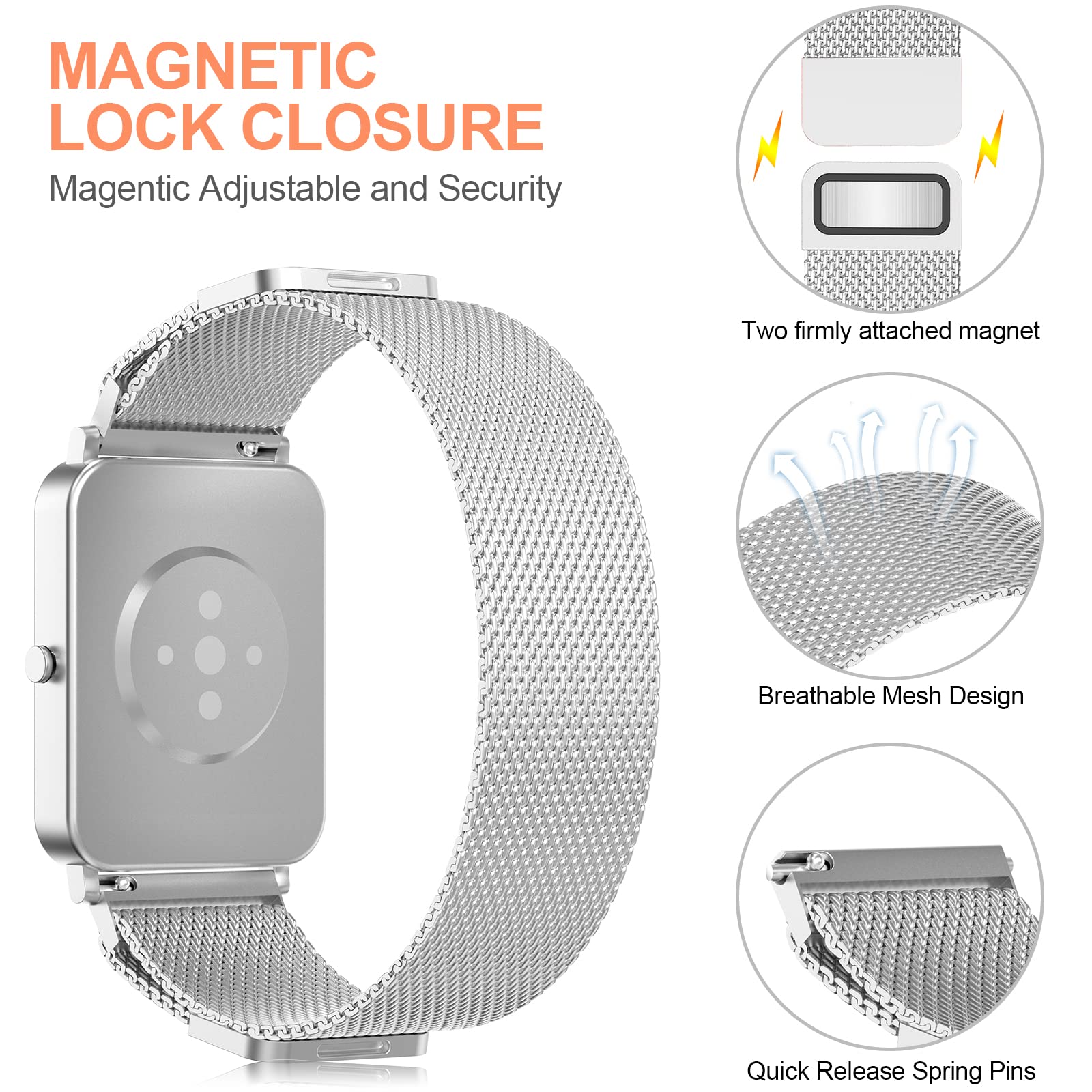 Cinturino Per Orologio In Acciaio Inossidabile Milanese - Compatibile Con Armani, Citizen, Tissot E Daniel Wellington - Foto 11