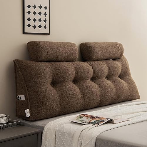 Miniatura 9 de Almohada grande para cabecero, almohada de cuña, almohada de lectura, almohada triangular para sentarse en la cama, respaldo de posicionamiento,