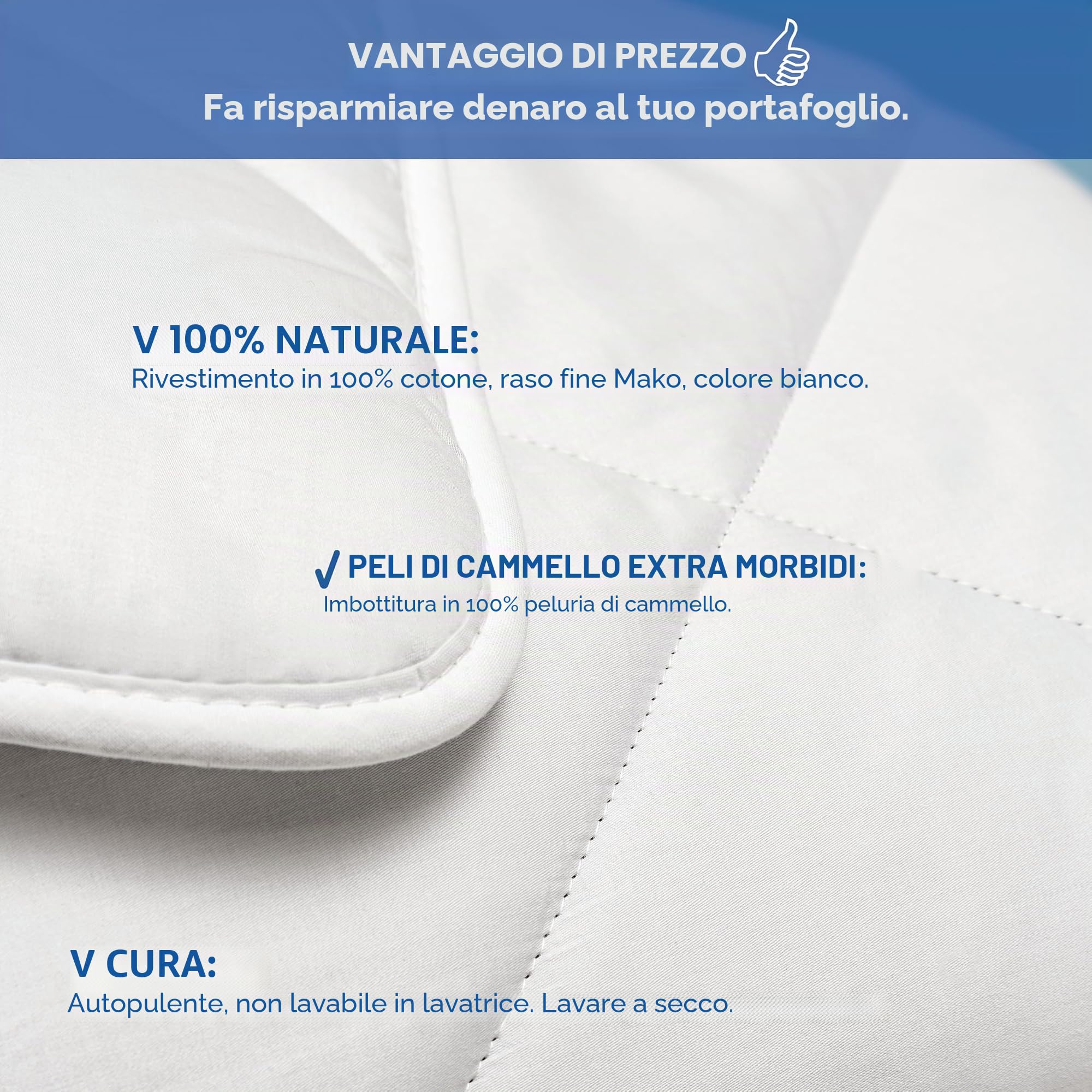 LINEA by Böhmerwald - Exclusive - Coperta in 100% Pelo di Cammello, pesantezza Normale, anallergica, Non necessita di Pulizia, Non Lavabile in Lavatrice, Prodotta in Germania, 135 x 200 cm