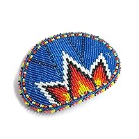 Vista 8 de Pinzas para el cabello con cuentas Colección hecha a mano estilo nativo americano (azul)