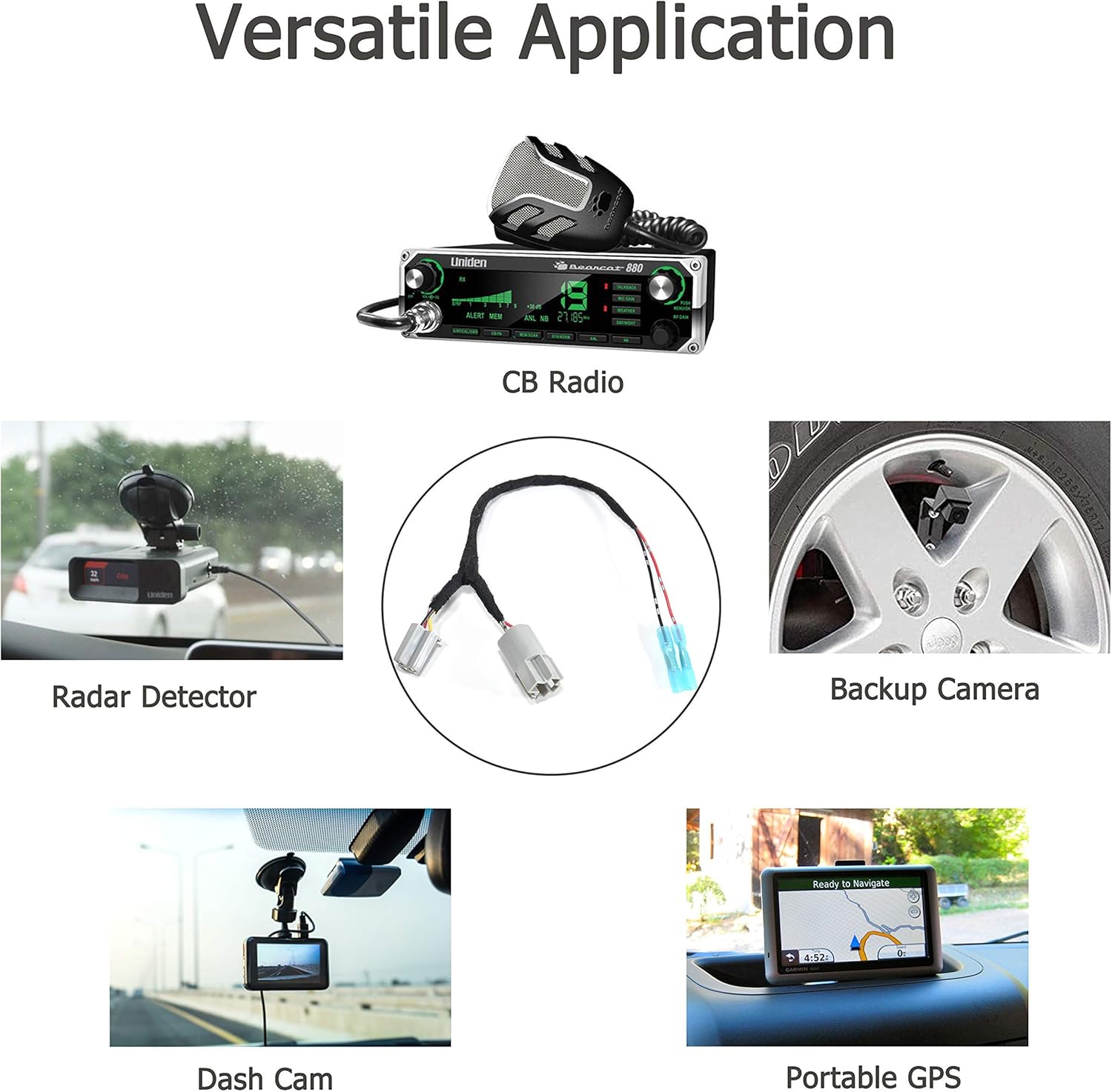 EWAY 12 Volt Power Adapter for GM Chevrolet Buick Cigarette Lighter Power Plug/Cord Wire Harness for Add Device CB Radio, Radar Detectors, Portable GPS, Dash Cam, Phone Mount, Front/Rear View Camera