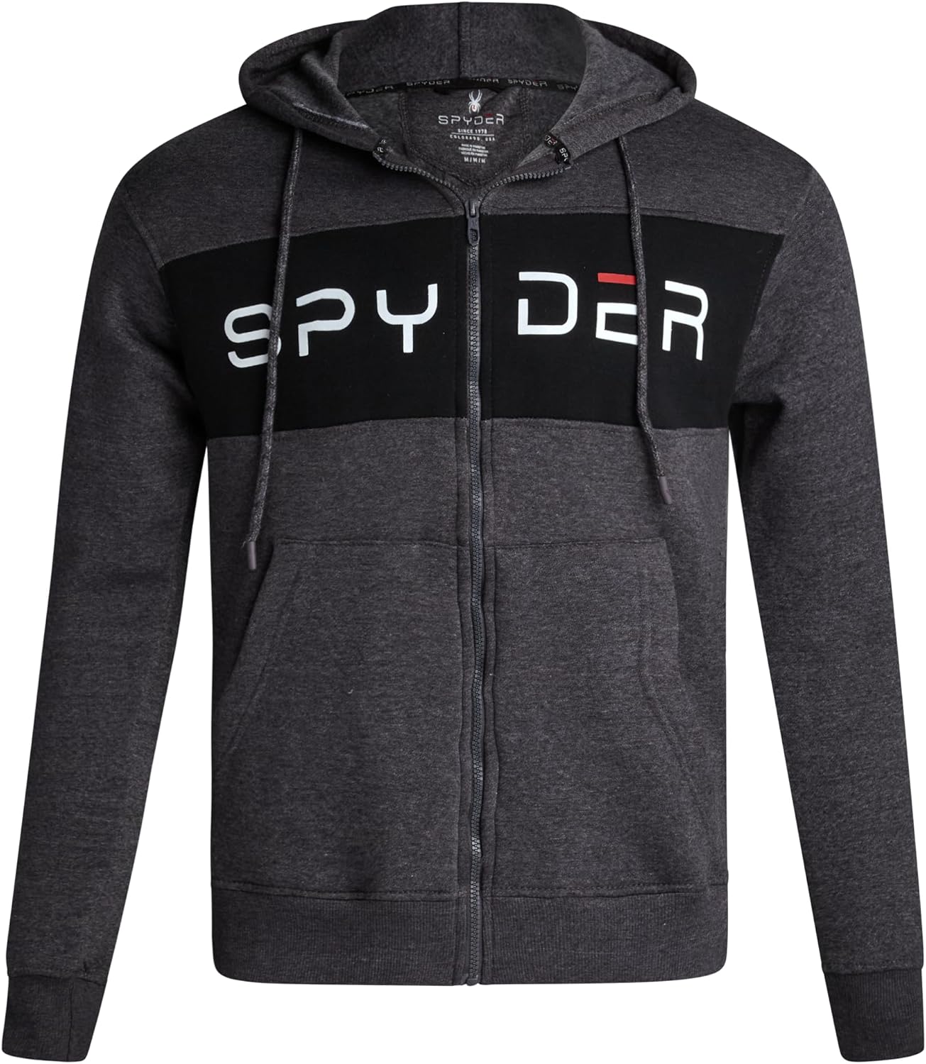 Spyder Mens Zip Up Hoodie - Super Soft Performance Fleece Sweatshirts for Men - Warm Athletic Hoodies for Running Walking Gym