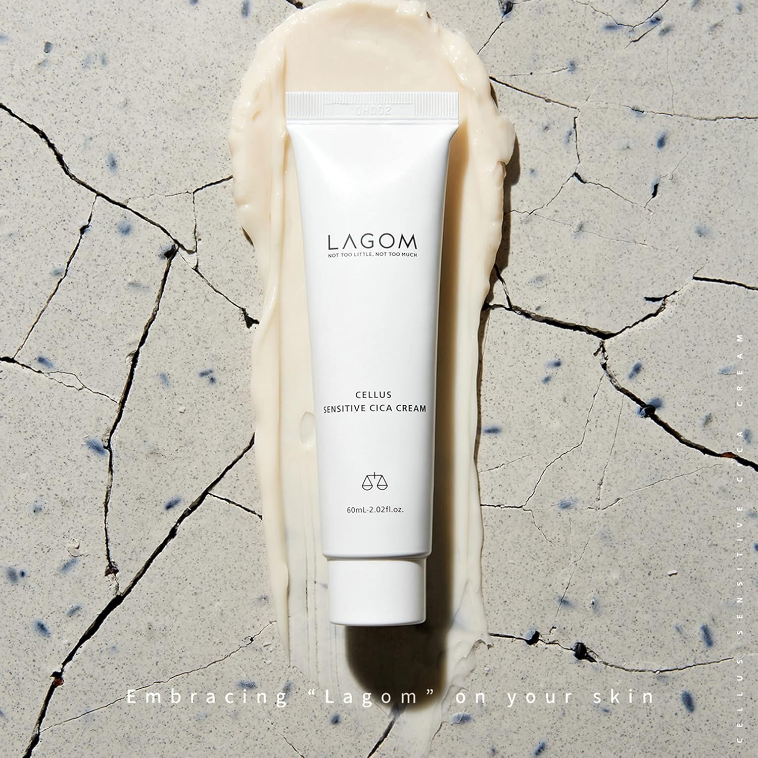 LAGOM Cellus Sensitive Cica Cream Soothing Korean Skincare with Centella and Ceramide, Sensitive Skin, Calming Balm, Face Blemish 2.02 Fl Oz - Image 4