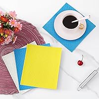 Vista 39 de Homaxy Paños de cocina suecos para cocina, paquete de 10 paños de esponja de celulosa reutilizables y lavables, toallas de papel absorbentes y sin