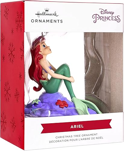 Miniatura 3 de Hallmark Disney La Sirenita Ariel sobre Roca Adorno Navideño de Resina