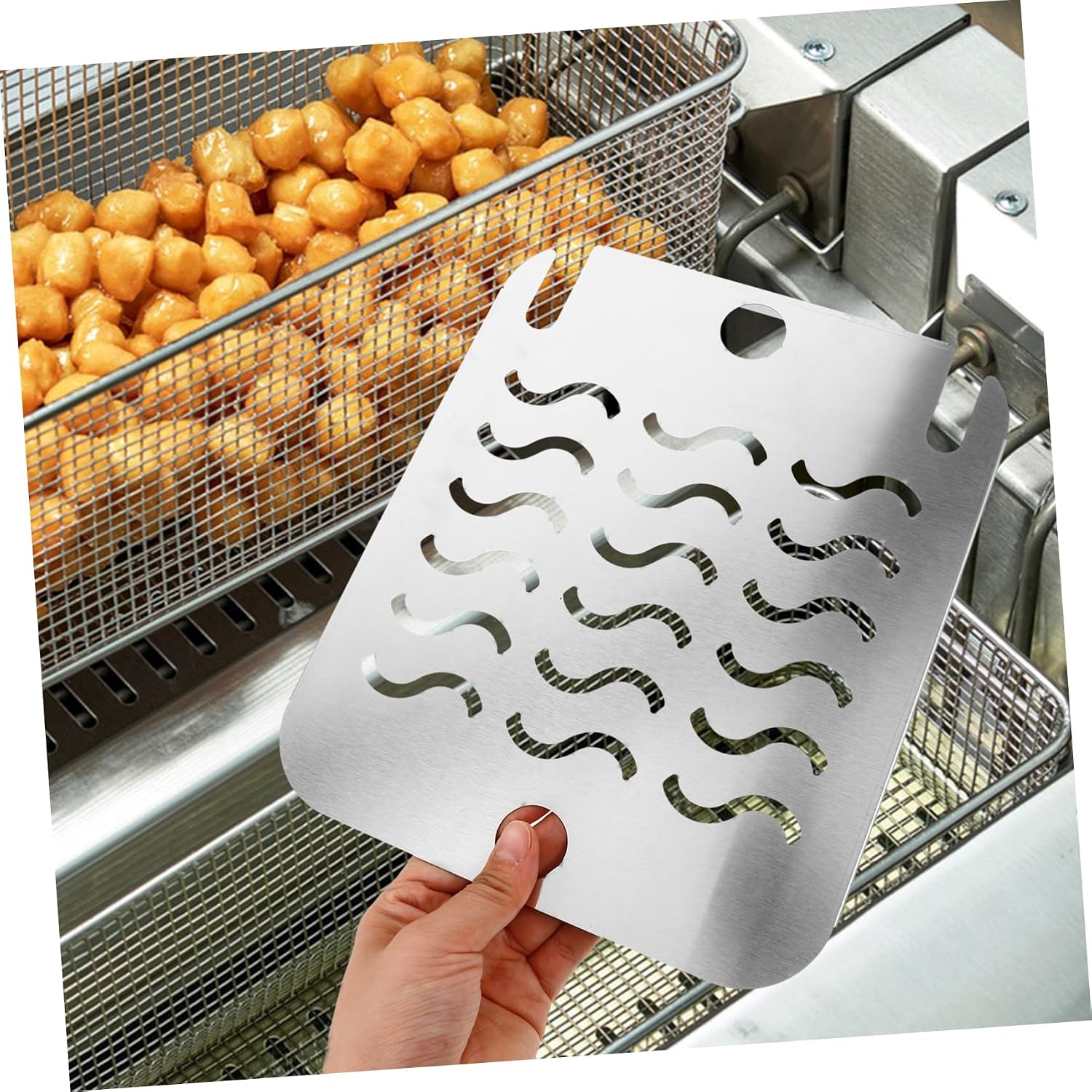 Heavy-duty Fryer Screens Stainless Steel Crumb Screen Electric Fryer Accessory Grease Filters for Deep