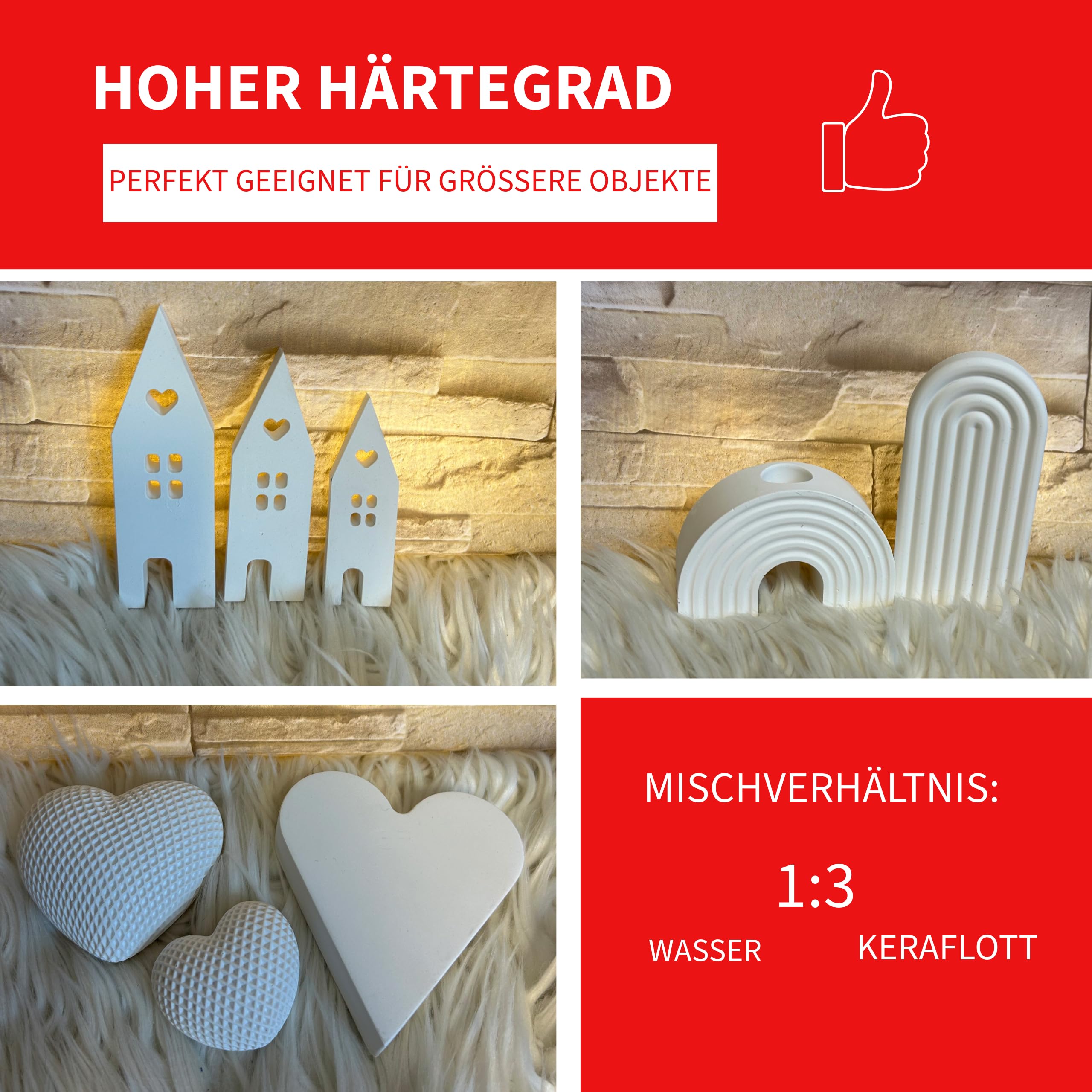 KERAflott Reliefgießpulver weiß 10 kg Sack