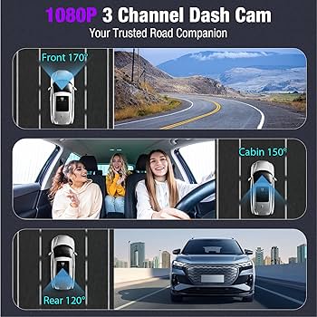 新品 ドライブレコーダー D50 3-CHANNEL DASH CAM Amazon.co.jp: 3カメラ全方位録画 ドライブレコーダー 2.5K