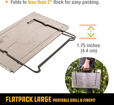 UCO Flatpack Stainless Steel Portable Grill and Portable Fire Pit