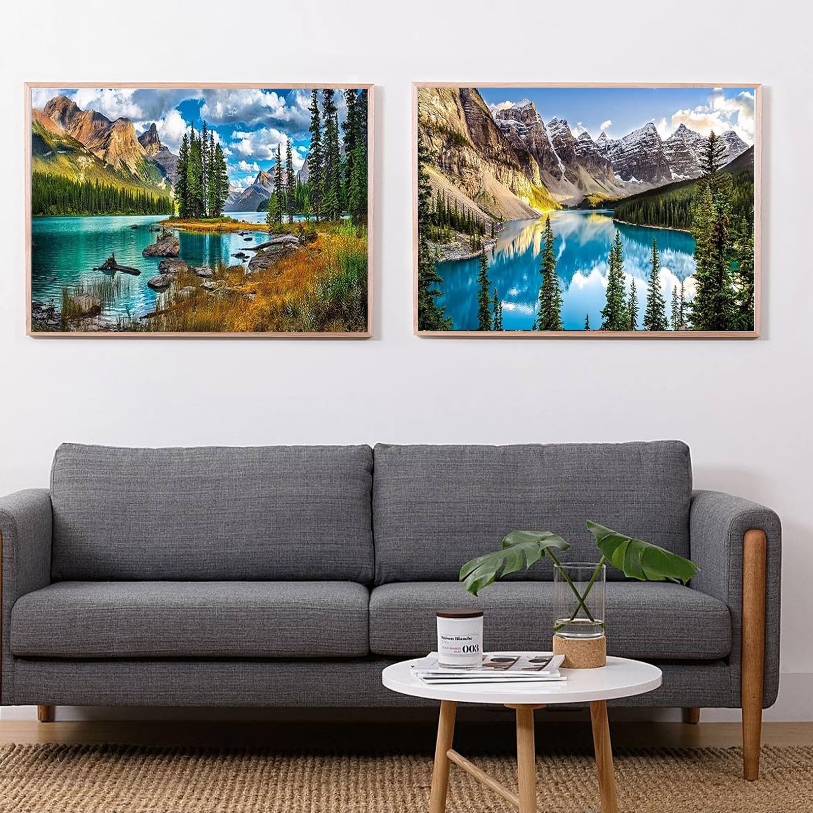 YALKIN Paint By Numbers Kits For Adults, Landscape Framed Painting By Number Kits On Canvas,DIY Color Oil Painting Acrylic Paints,Home Wall Decor 12x16in/30x40cm (with Frame