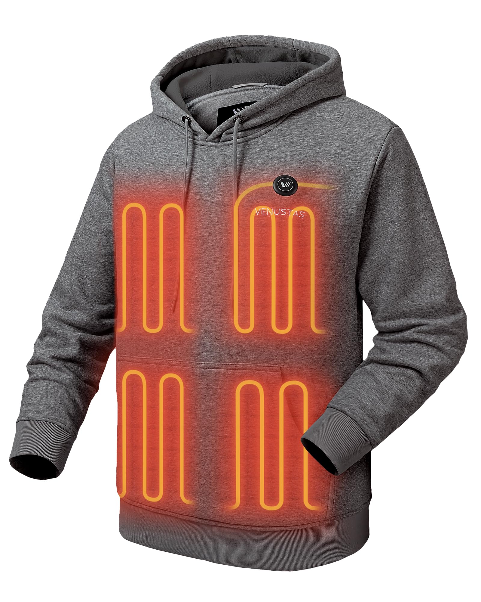 Venustas Unisex Pullover Heated Hoodie with Battery Included, Heated Sweatshirt for Men and Women
