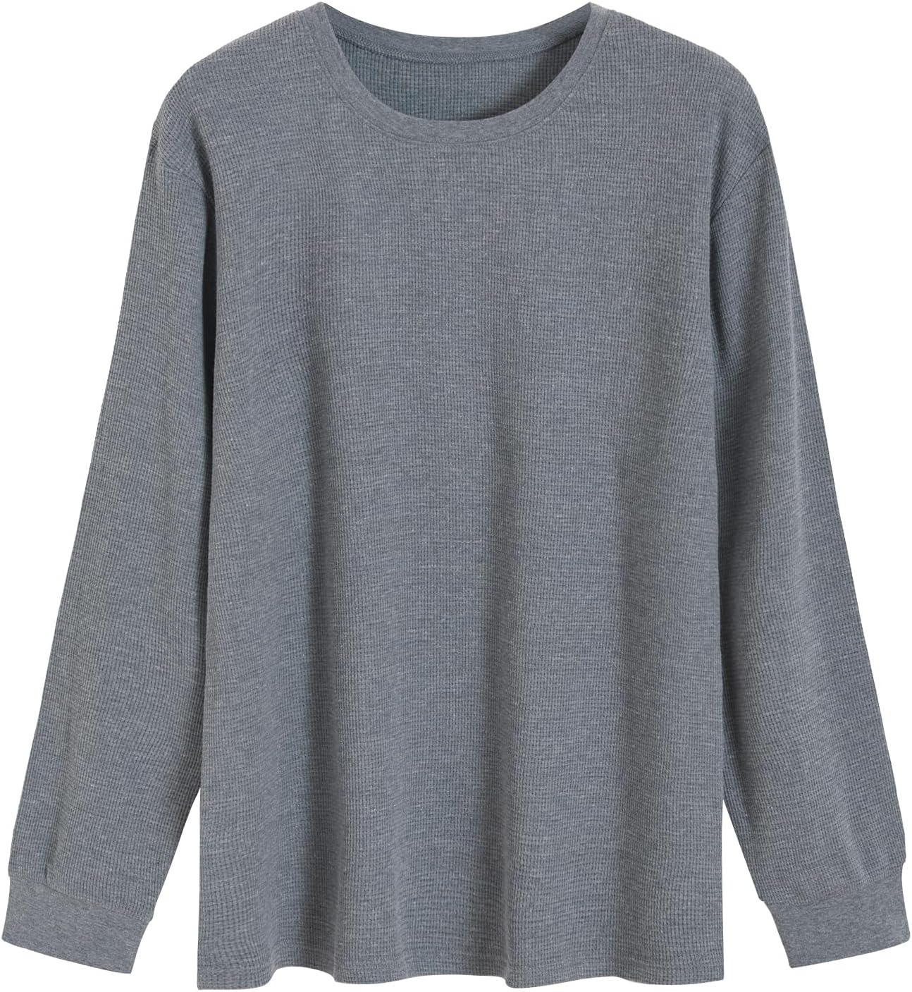 Latuza Men's Waffle Knit Lounge Set Long Sleeve Jogger Pajamas Set - Image 2