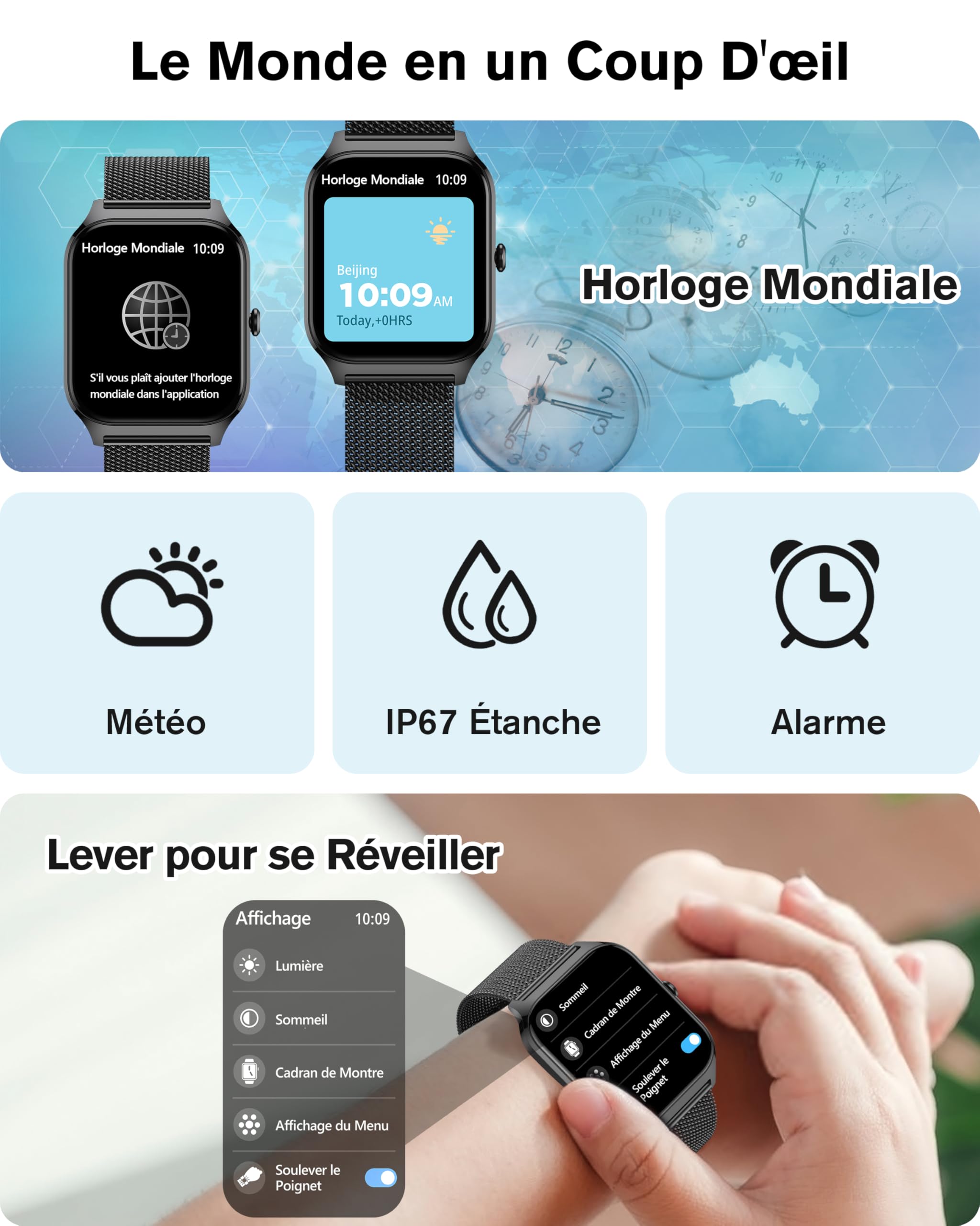 KALINCO Montre Connectée Homme Femme, 1.85" AI Smartwatch avec Appel Bluetooth, Pression Artérielle, Podometre, Sommeil, Cardiofrequencemetre, 100+ Sport Bracelet