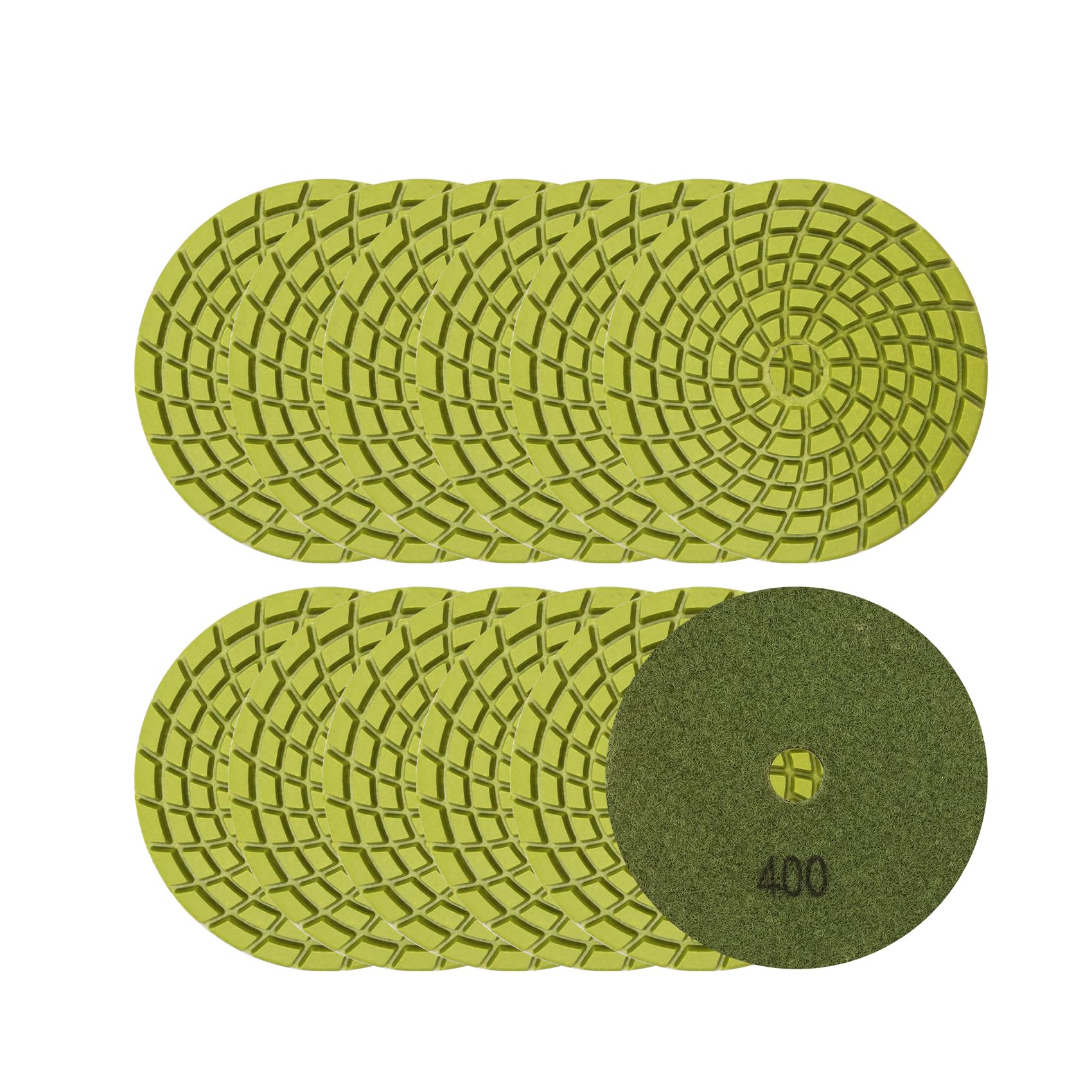 DIATOOL Almohadillas de pulido para hormigón de resina de diamante de 10 cm para renovar las almohadillas Beton Floor Renew Reparing Disk Pack de 12