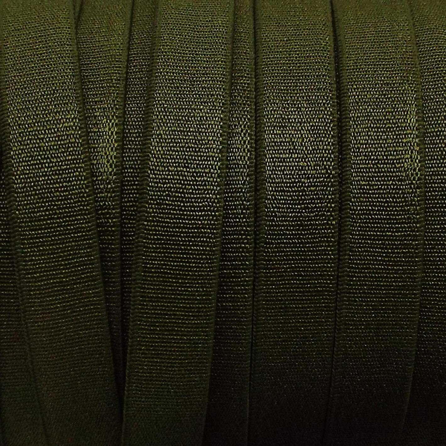 15mm Satin Elastic Soft Feel Lingerie Bra Strap 13 Colours BUY 1 2 4 Metres 902D, 58 Olive Green, 1 Metre
