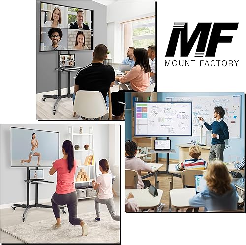 Miniatura 7 de pie con ruedas para televisores de 32 a 65 pulgadas plasma, LED, LCD, OLED, pantalla curva. Soporte universal con ruedas