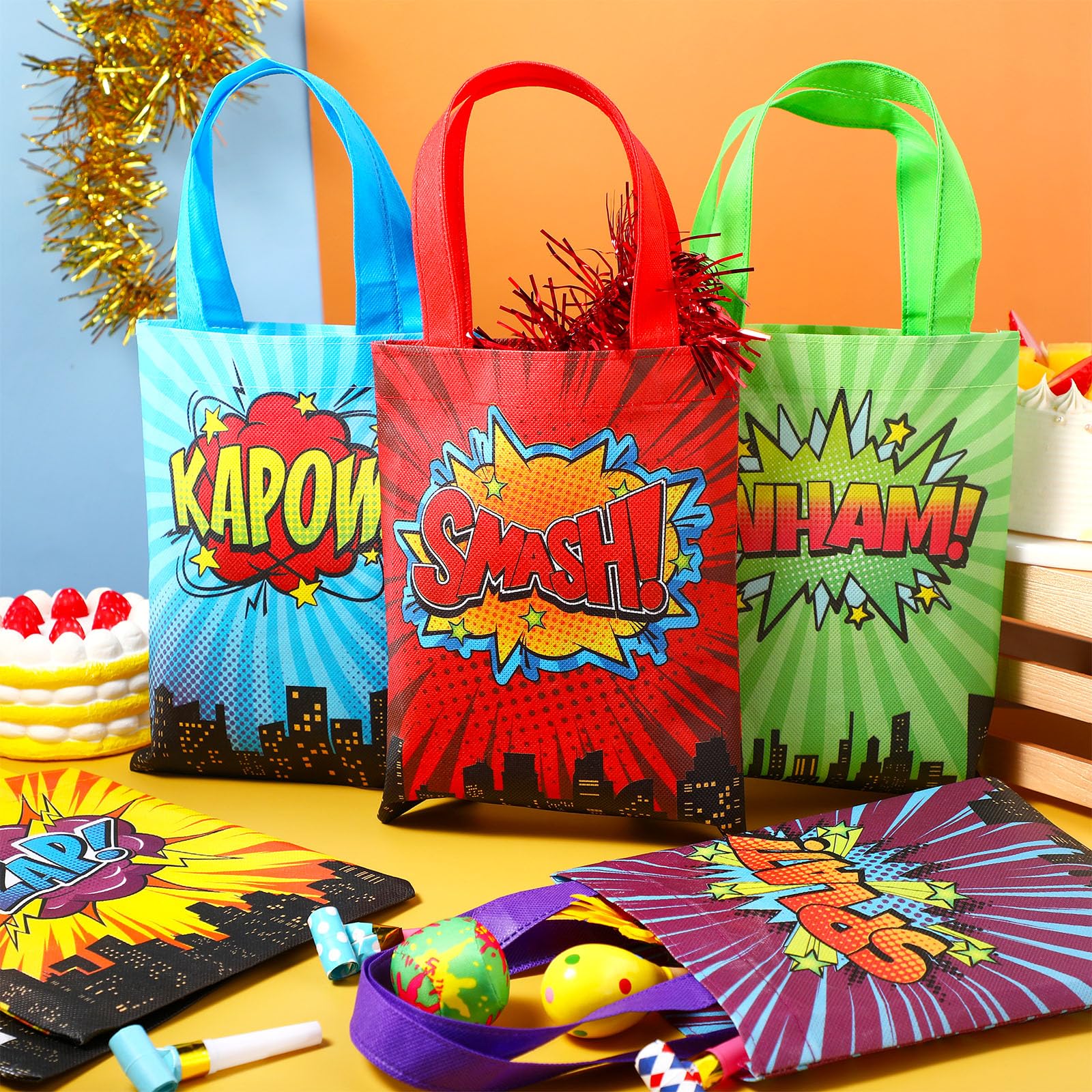 Amazon.com: Photect 24 Pcs Hero Party Favor Bags Hero Theme