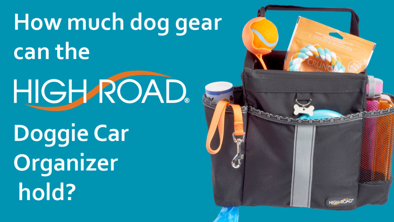 High Road Car Dog Travel Bag for Water Bottles, Toys, Treats and Food with Poop Bag Holder Dispenser - Image 5