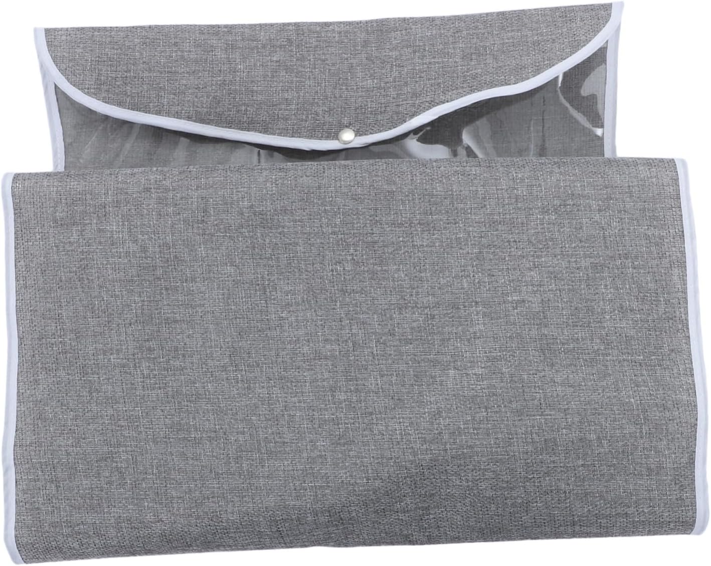 FUOYLOO Foldable Ironing Board Dust Cover Bag with Snap Fastener Closure, Thickened Grey Cloth Protector, Easy Installation and Cleaning, for Cabinets and Drycleaning Shops, 51x17.3 Inch