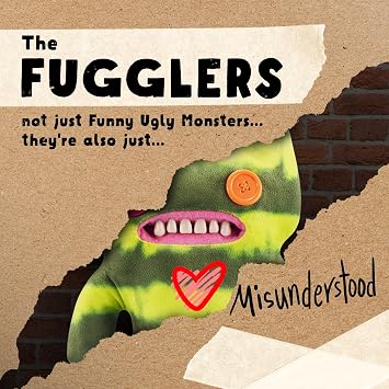 Fuggler Originals Funny Ugly Monster Stuffed 9 Inch Plush Toy, Laboratory Misfit Indecisive Monster