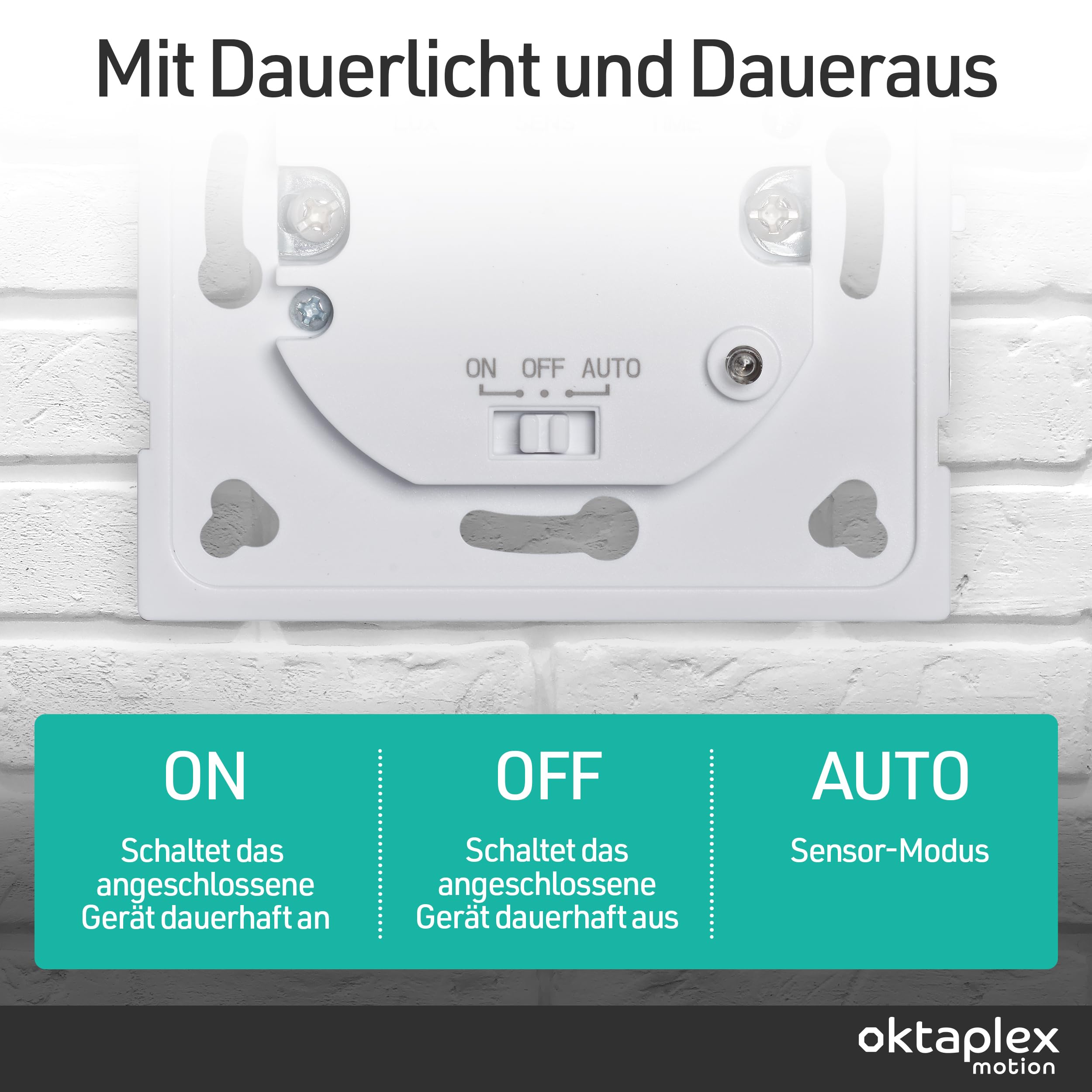 Oktaplex Fee 2er Set Bewegungsmelder Unterputz Weiss