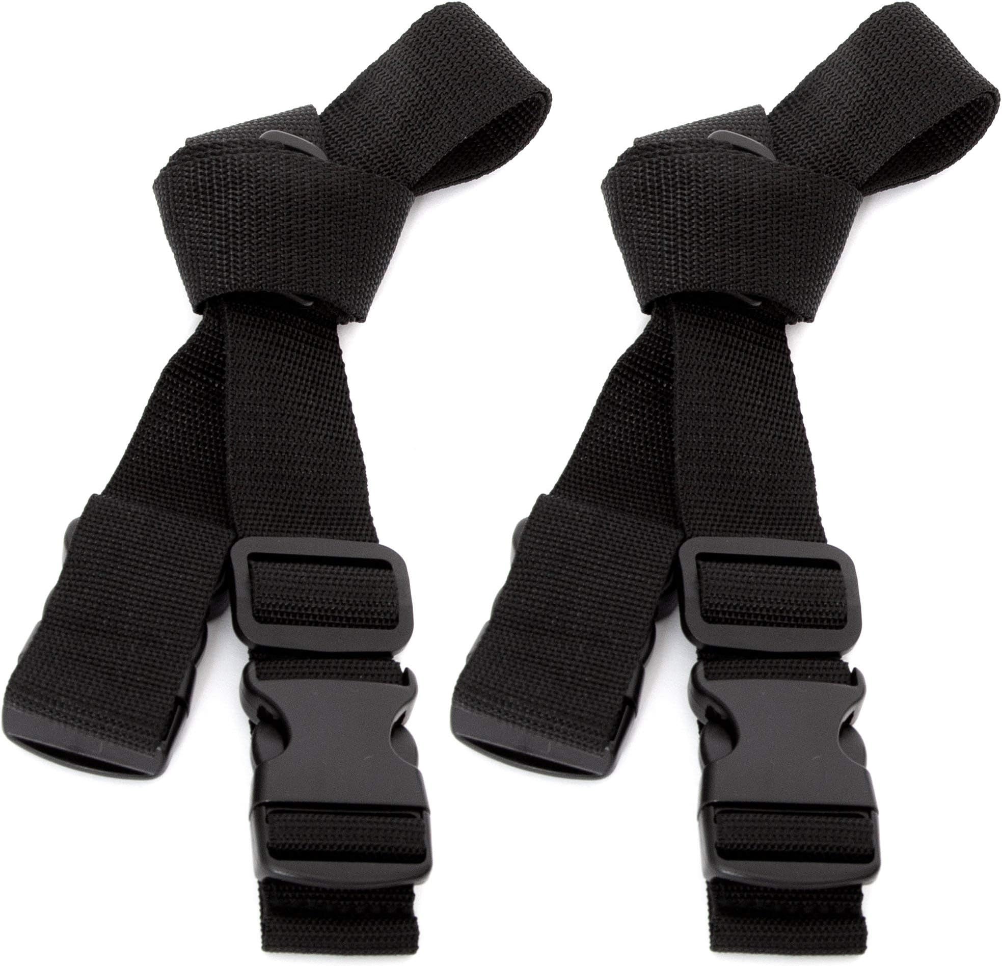 MacSports Universal Buckle Straps for Collapsible Folding Outdoor Utility Wagon, Adjustable Design, 1-Inch Belt Loading Tightening Straps (Black)