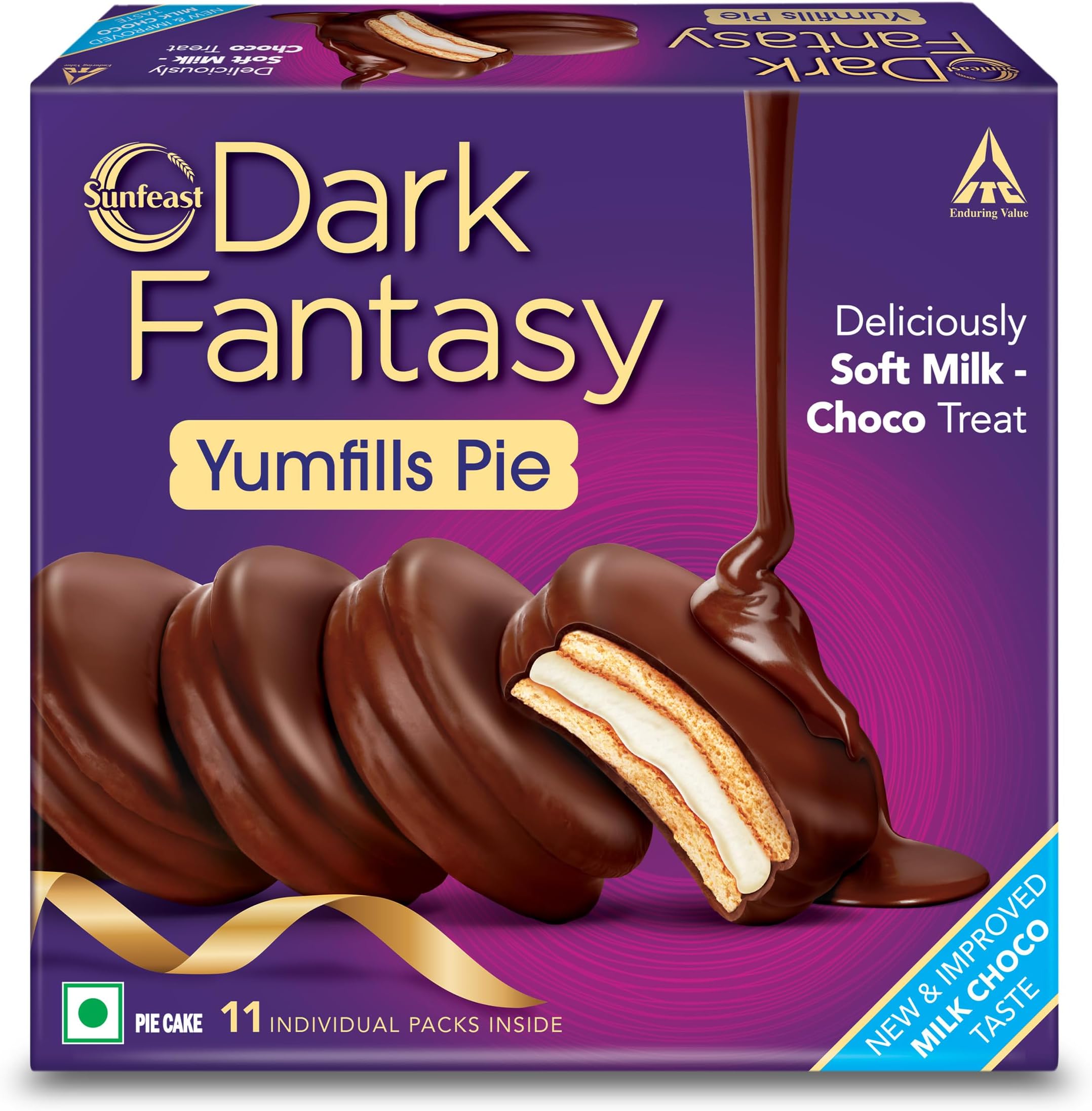 Sunfeast Dark Fantasy Yumfills Whoopie Pie, Chocolate Chip, 253g