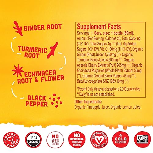 Miniatura 2 de VIVE ORGANIC Organic Original Immunity Boost Shot 4 Pack, 2 FZ