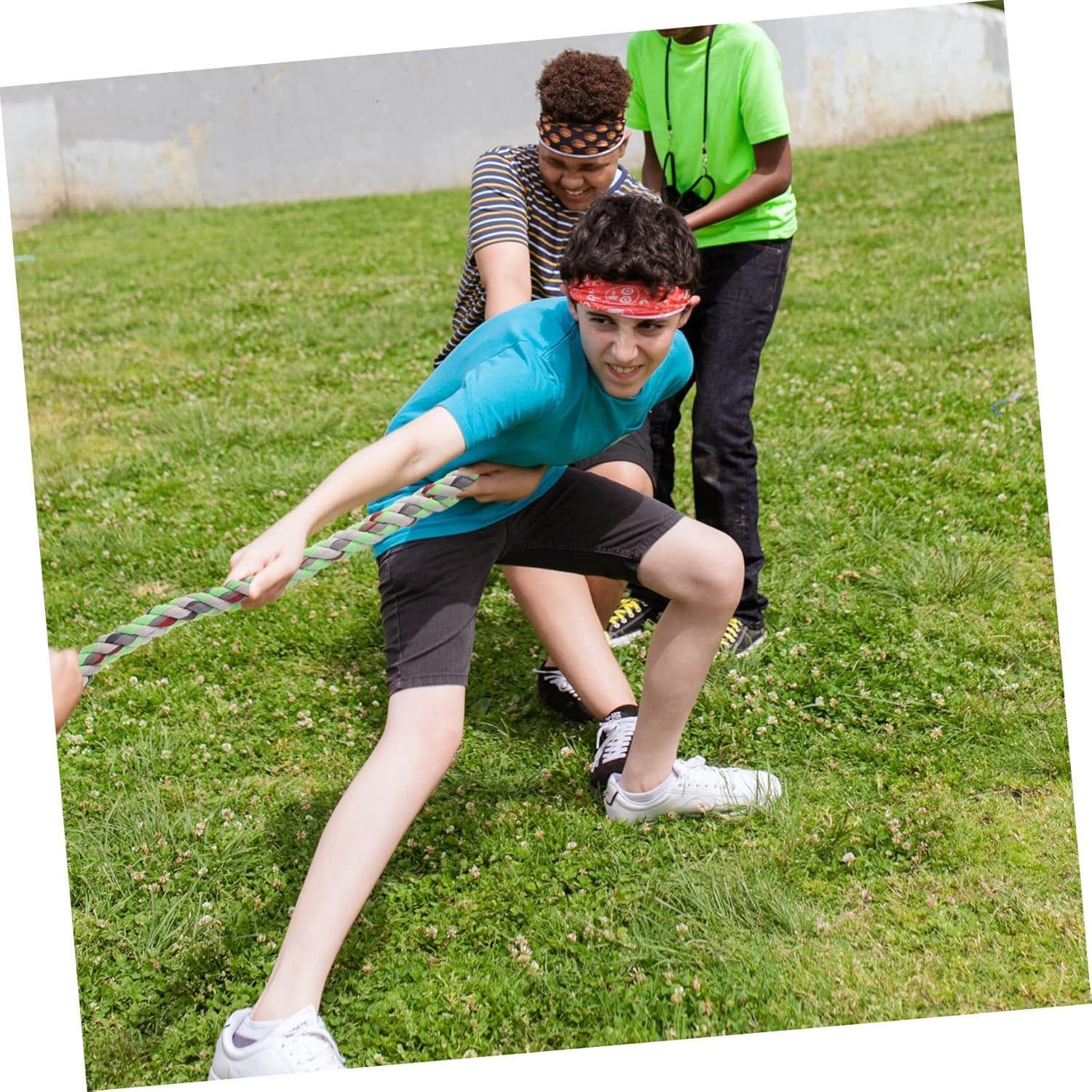 VILLCASE Twisted Tug of War Rope Durable Cloth Material for Games for School Events Birthday Parties Community Fairs Promotes Team Spirit Cooperation Skills