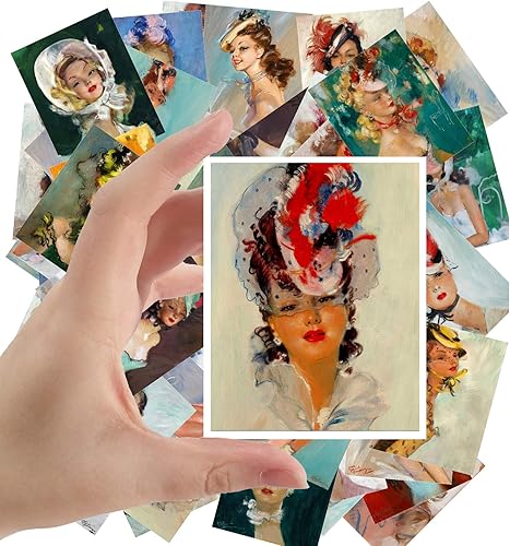 Miniatura 9 de Calcomanías grandes (24 piezas de 2.5 x 3.5 pulgadas) escenas de vida victoriana ilustración de revista vintage