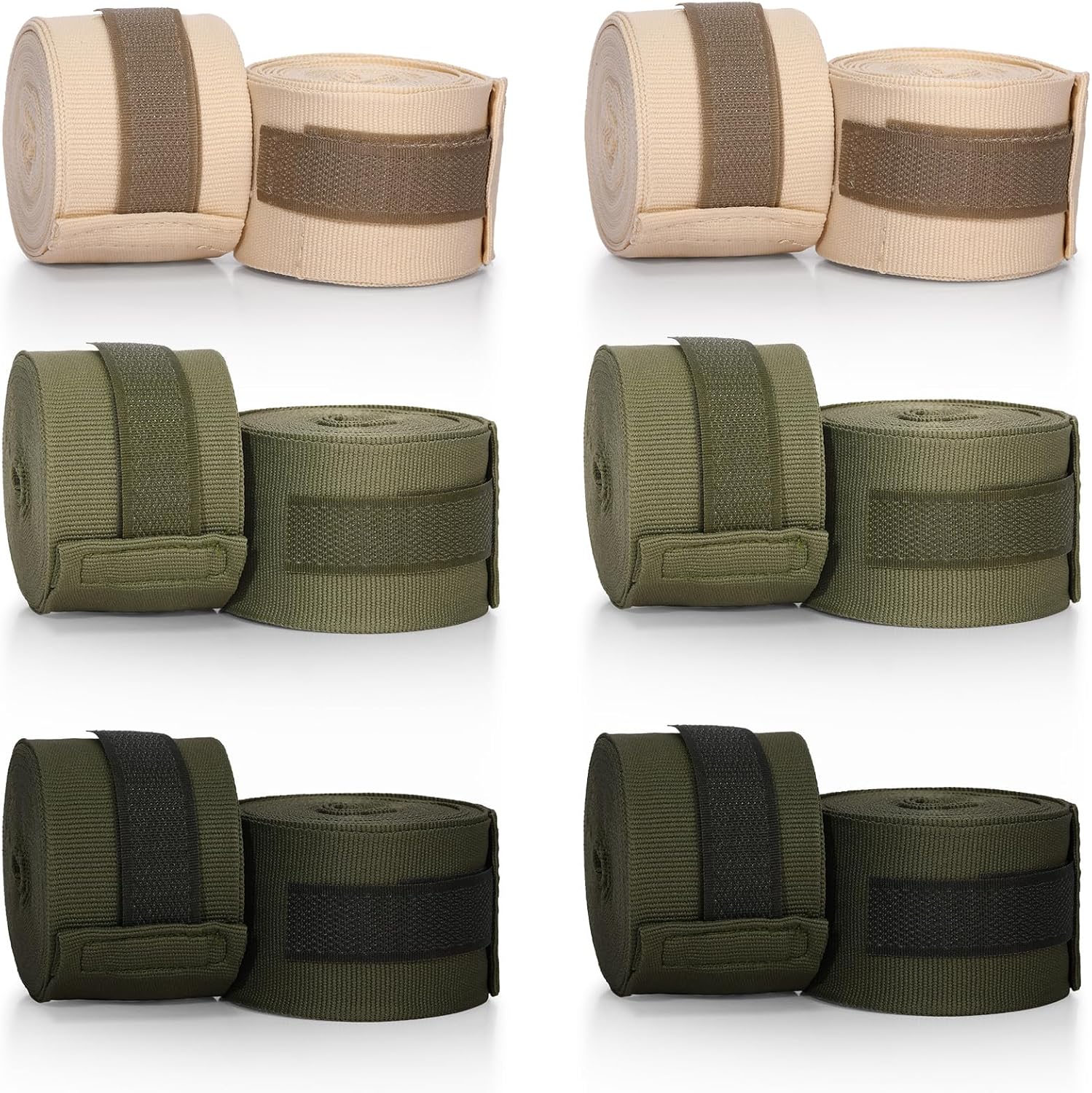 Junkin 6 Pairs 180" Boxing Hand Wraps for Men & Women - Wrist Protection for Kickboxing, Muay Thai, MMA, Karate