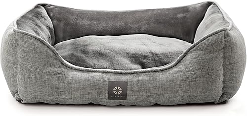 Miniatura 10 de MICRODRY Cama suave, acogedora y de felpa, lavable a máquina, autocalentable, para perros de tamaño pequeño a mediano, 18 x 24 x 7 pulgadas, gris