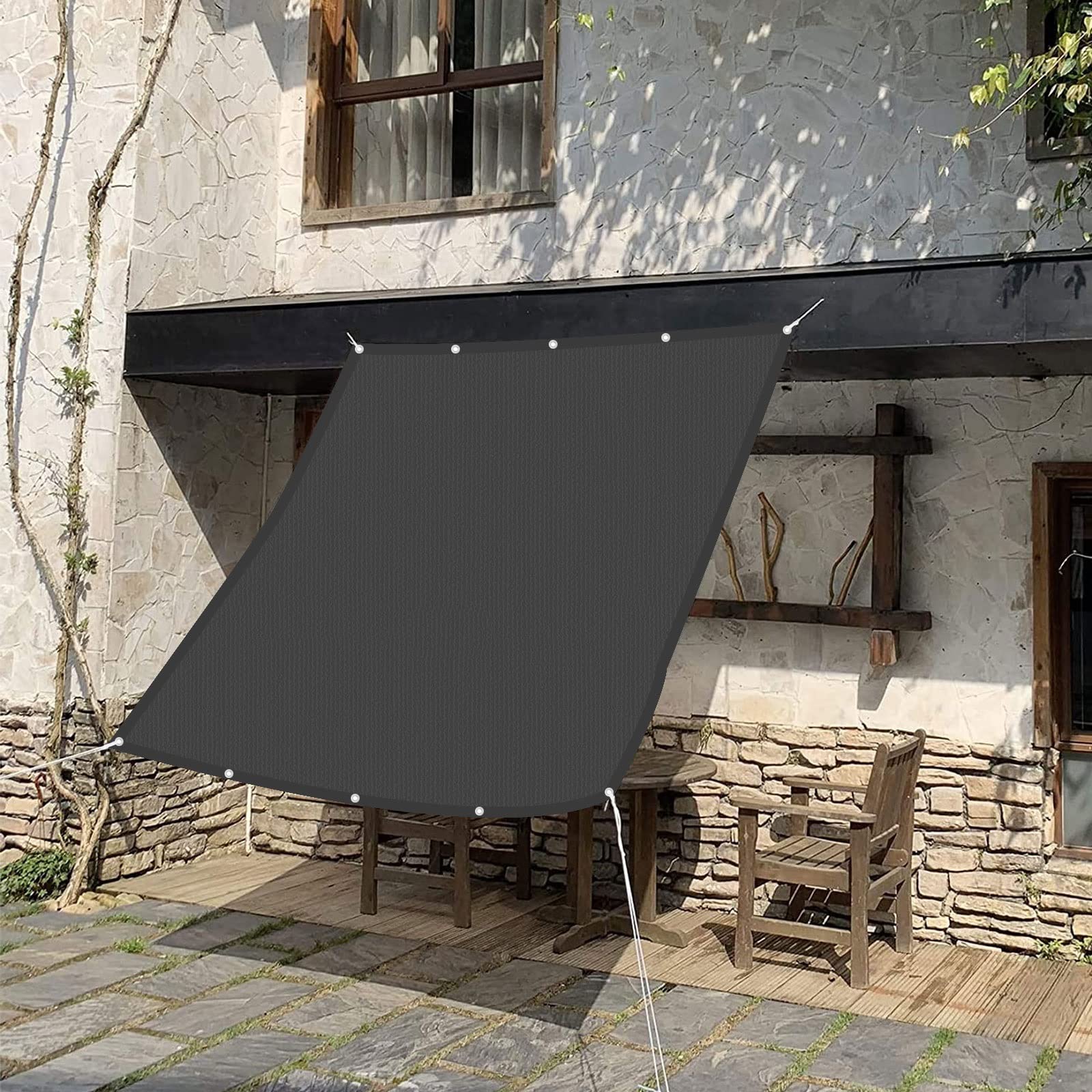 Voile d'ombrage imperméable 1.8x2.8m filet protection solaire gris
