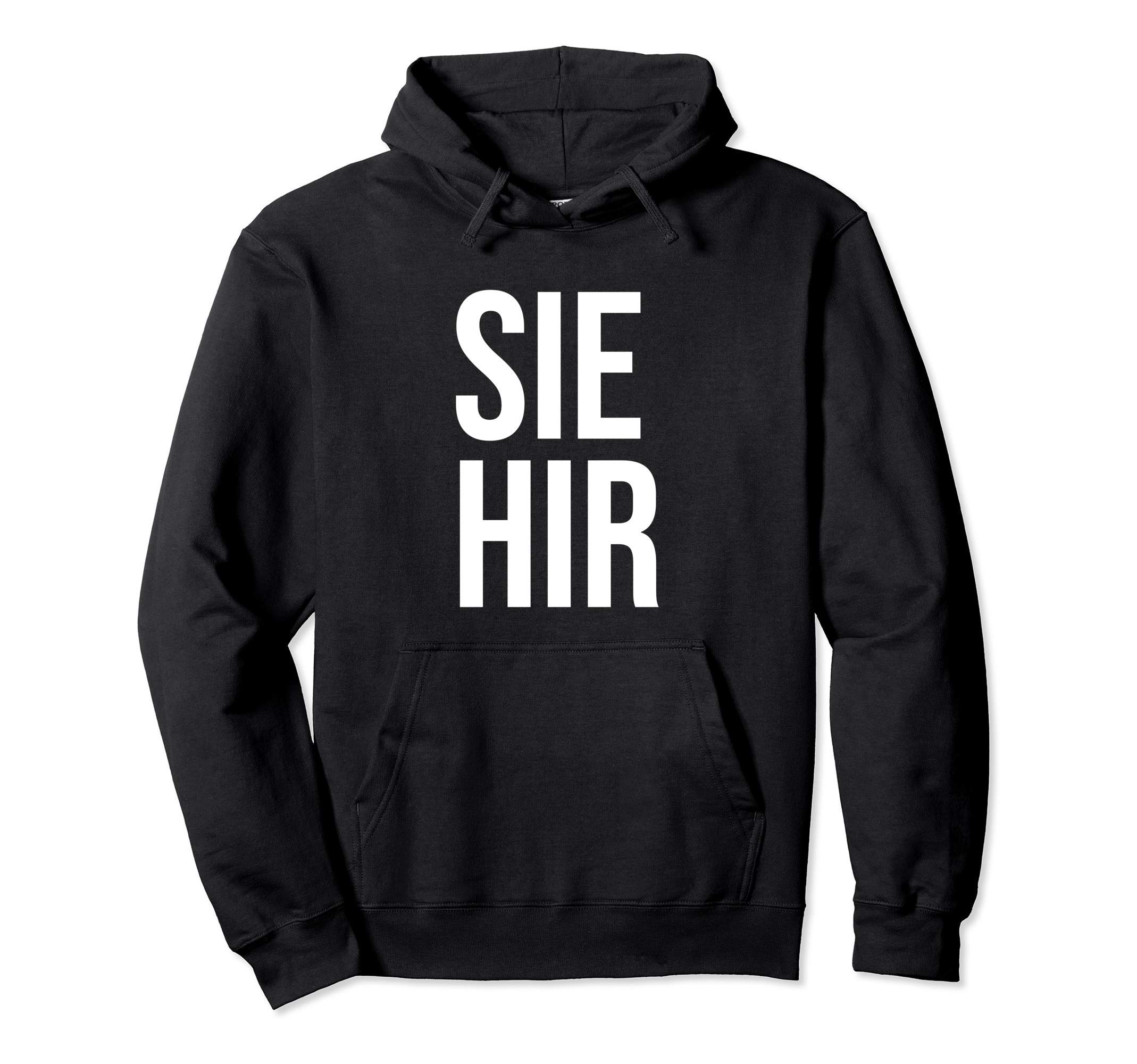 Sie Hir Gender Identity Pronouns Bold Statement LGBTQ Pride Pullover Hoodie