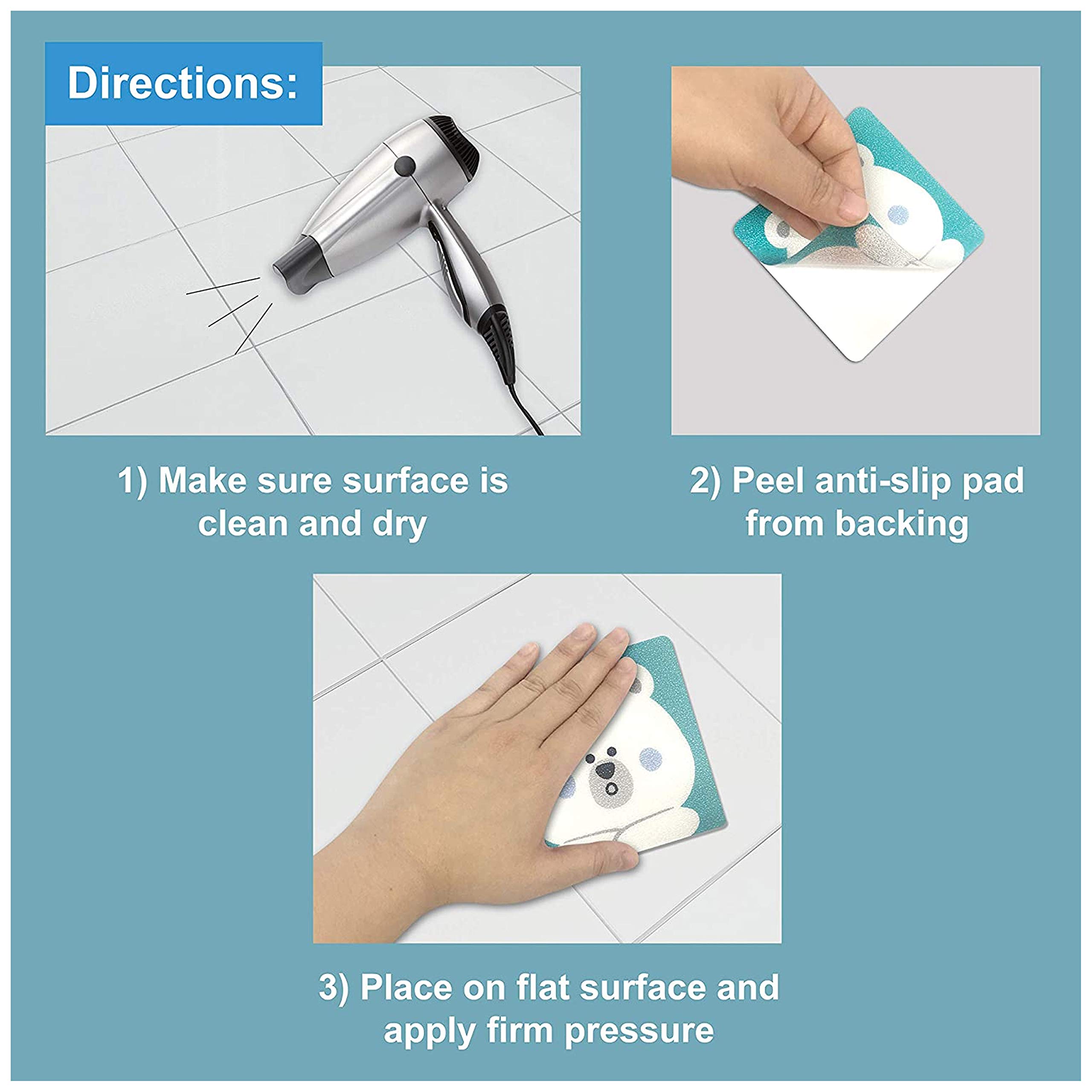 6 Animal Non-Slip Pad Bath Tub Adhesive Sticker Applique Anti Skid Shower Mat